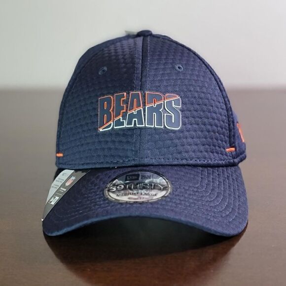 New Era NFL Chicago Bears Training Football Hat Cap 39 Thirty Medium Unisex Blue - Picture 1 of 12